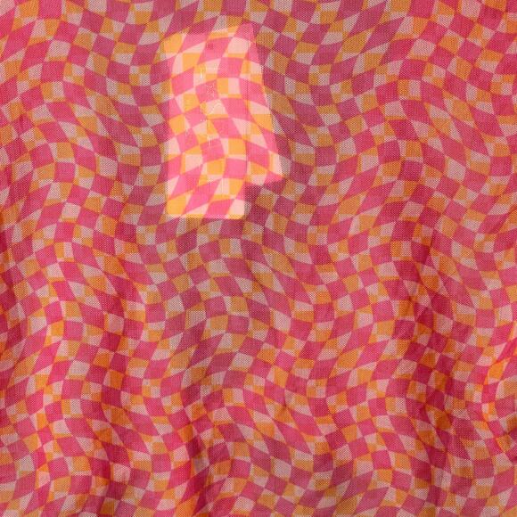 L*Space Lightweight Geometric Pink and Orange Tie Front Wrap Size M NEW - Picture 8 of 8